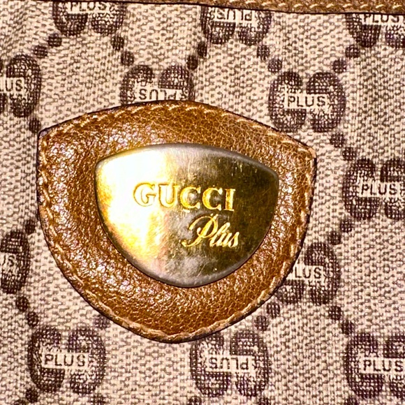 GUCCI GG Plus Supreme Web Sherry Line Tote Bag
Beige Red Green Auth - Picture 10 of 16